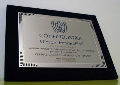 Targa da premiazione Confindustria